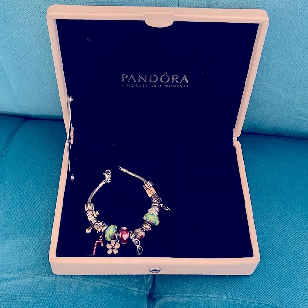 💝Beautiful Pandora charm bracelet with 16 charms. - Picture 3 of 12